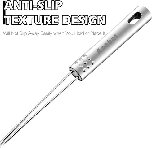 Anaeat 5.3" Stainless Steel Spider Strainer Skimmer, Professional Kitchen Pasta Strainer Spoon with Long Handle - Asian Strainer Ladle Wire Skimme...