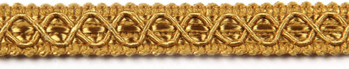 Gimp Braid Fabric Trim - 0.59 Inch / 10 Yards, Gold Silver, Upholstery, Polyester, DIY Crafts, Home Decorative...