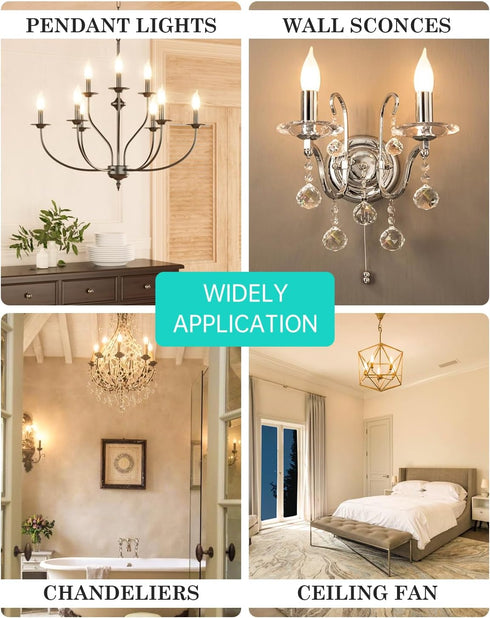 AMDTU E12 LED Bulb 100 Watt, Frosted Candelabra LED Light Bulbs, Dimmable Chandelier Light Bulbs, 2700K Soft White Light Bulbs Warm, 7W Equal 100W...