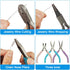Set of 9 Jewelry Making Tools Kit, lyfLux Jewelry Pliers with Jewelry Beading Wire, Includes Chain Nose Pliers, Round Nose Pliers, Wire Cutters an...