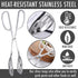 2 Pack Serving Tongs Buffet Tongs for Kitchen Cooking 10 Inch Stainless Steel Salad Tongs Serving Utensils for Wedding Party Catering (Silver)...