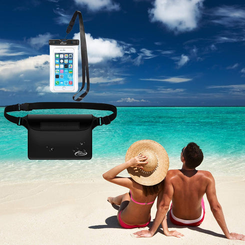 AiRunTech Waterproof Fanny Pack,Waterproof Phone Pouch for iPhone16 15 14 13 12 11 Pro Max,IPX8 Dry Bag for Snorkeling Beach Cruise Kayaking Pool ...