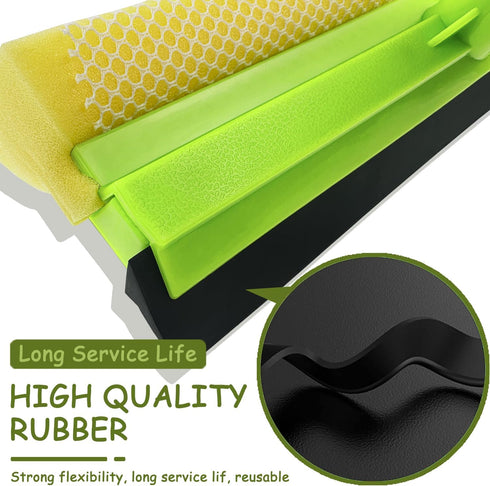 Shower Squeegee Window Squeegee Cleaner for Shower Doors Glass, 2 in 1 Window Cleaning Tool Window Scrubber Handheld Squeegee for Car Windshield w...