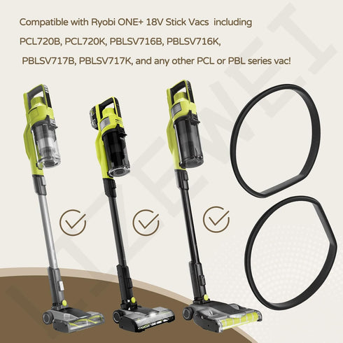 2 Pcs Replacement Gasket for Ryobi 18v Cordless Stick Vac PBLSV717 PCL720k PBLSV716K...