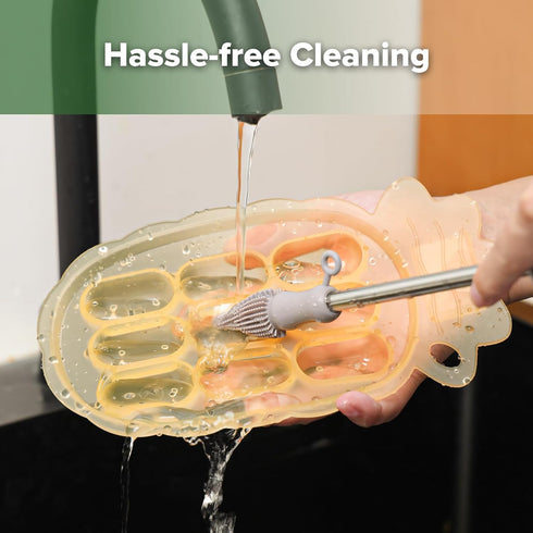 Haakaa Silicone Nibble Freezer Tray -Breastmilk Teething Popsicle Mold - Baby Fruit Food Feeder Teether Tray - Baby Food Maker - Ice Cube Tray - 4...