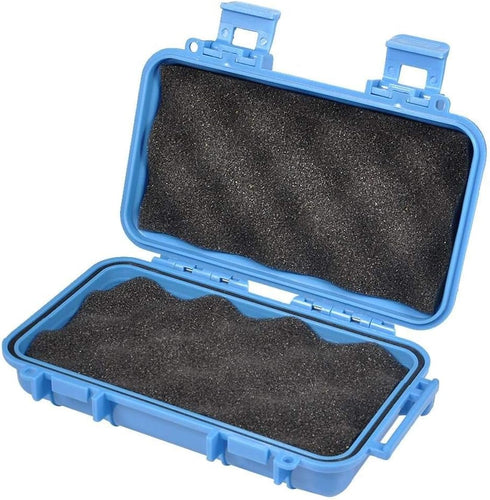 Waterproof Box Shockproof Dry Storage Box, Hard Plastic Protective Grip Carry Touch Phone Case + Foam + Handle for Fishing Camping Hiking (Big-Blu...