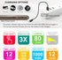 Full Page Magnifier, Ultra Bright 12 LEDs Handheld Magnifying Glass with Cool/Warm White Light, Adjustable Brightness Illunimated Magnifier for Ey...