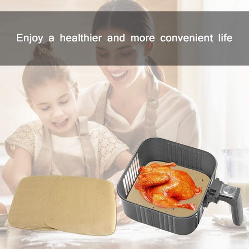 Air Fryer Parchment Paper Liners?10"×10"? Square 100Pcs Compatible with XXXL Air Fryer,Perfect for 6.8QT/7.6QT/8.5QT/9.5QT Or Bigger Air Fryers (B...