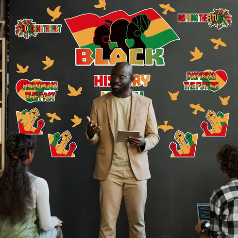 Black History Month Bulletin Board Decorations, 27 Pcs Black History Month Decorations African American National Holiday Bulletin Board Decoration...