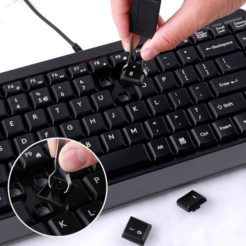 4PCS Switch Puller Keycap Puller Keyboard Brush, Stainless Steel Key Remover for Replacement Mechanical Gaming Keyboard Switches Key Cap Remover T...