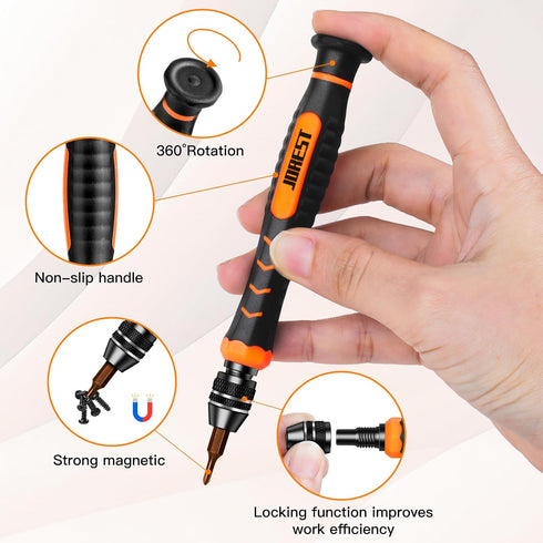 38Pcs Small Precision Screwdriver Set with Torx T5, T6, Y00, Mini Repair Tool Kit for Macbook, Computer, Laptop, iPhone, PS4 PS5, Xbox, Switch, Ey...