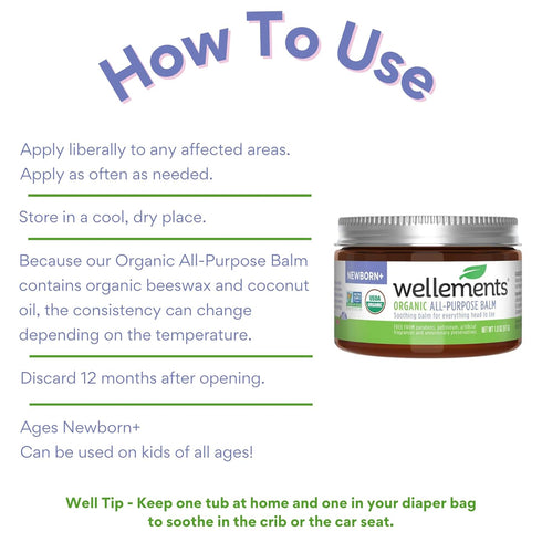 Wellements Organic All Purpose Balm for Babies and Kids | Gentle and Soothing All Over Ointment for Dry, Chafed and Sensitive Skin | Free From Pet...