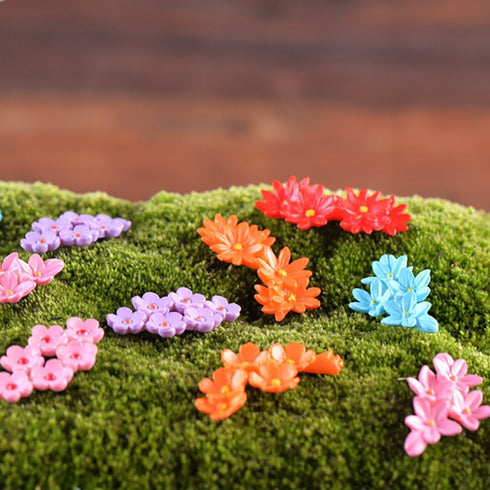 15 Pcs Tiny Miniature Flower Moss Bonsai DIY Crafts Fairy Garden Landscape Decor (Random Color)...