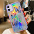 LCHULLE Girly Case for iPhone 11 Case Cute Iridescent Butterfly Design Laser Bling Glitter Stars for Girls Women Soft TPU Bumper Drop Protection C...