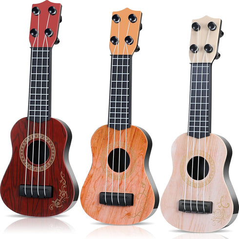 3 Pcs Toy Ukulele Guitar for Kids Mini Ukulele Kids Toy Classical Ukulele Guitar Musical Instrument Kids Toy Guitar Baby Kids Cute Guitar Developm...