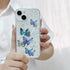 Compatible iPhone 14 Plus Case Clear Women Girls Flexible TPU Purple Butterfly Stars Sparkle Glitter Anti-Scratch Shockproof Protective Phone Cove...