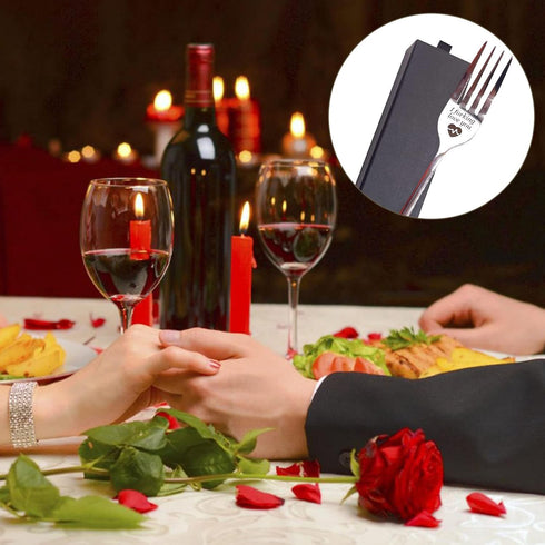 Gifts for boyfriend girlfriend Anniversary Valentines Gifts From Husband Wife I Love You Dinner Forks for Him Her Table Forks Silverware Engraved ...