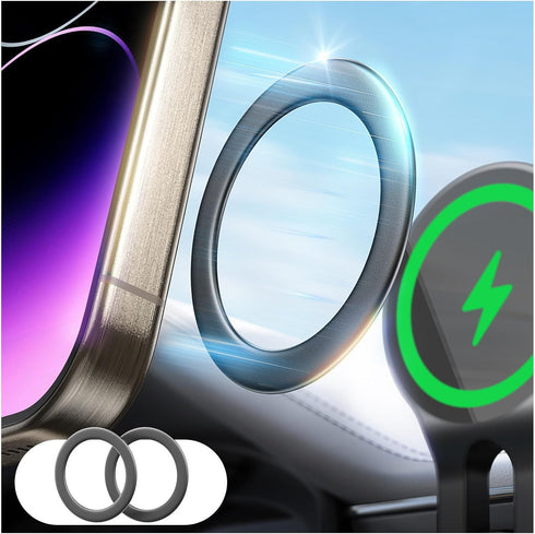 LISEN for MagSafe Sticker Magnetic Ring for Phone Case, Upgraded Thin for Magsafe Magnet Compatible with MagSafe Ring for MagSafe Car Charger Phon...