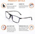 FONHCOO Clip-on Blue Light Blocking Glasses Night Driving Sunglasses 2 Pack Lens over Prescription Glasses for Women Men (2 Pack Transparent Blue ...