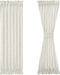 FMFUNCTEX Side Light Linen Texture Semi Sheer Narrow French Door Panels for Front/Glass Door, Window - 24 Inch L x 72 Inch W x 2 Panels...