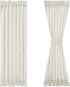 FMFUNCTEX Side Light Linen Texture Semi Sheer Narrow French Door Panels for Front/Glass Door, Window - 24 Inch L x 72 Inch W x 2 Panels...