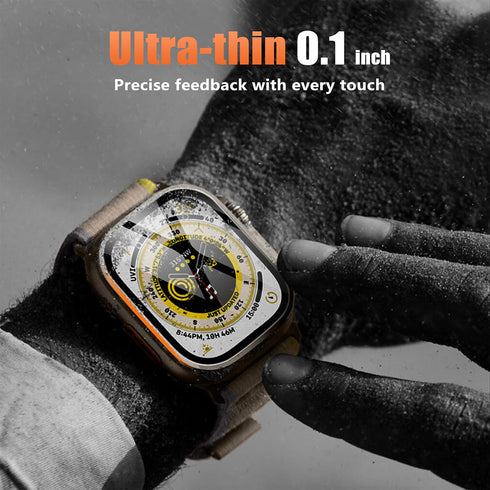 Adorve 2 Pack Screen Protector for Apple Watch Ultra 2 / Ultra 49mm, 9H Tempered Glass Film with Auto-alignment Installation Kit for iWatch Ultra,...