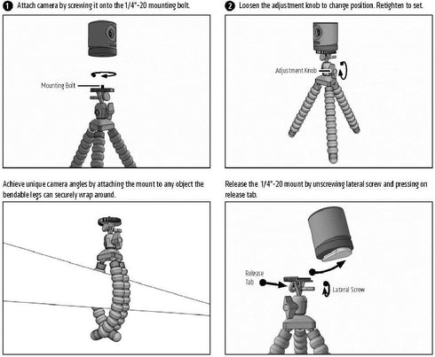 ARKON MEVTRIXL Flexible Camera Tripod Mount, Black/Blue (for Mevo Live Streaming Camera Retail Black)...