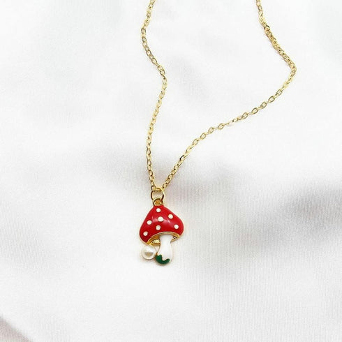 Pack 3 Cute Mushroom Pendant Chain Necklace for Three Best Friends Daughter Gold Dainty Fashion Friendship Christmas Birthday Jewelry BFF Gifts...