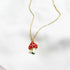Pack 3 Cute Mushroom Pendant Chain Necklace for Three Best Friends Daughter Gold Dainty Fashion Friendship Christmas Birthday Jewelry BFF Gifts...