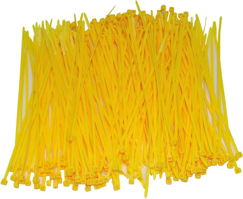 URBEST 1000 Pcs Self Locking Wire Cable Zip, Tie Fasten Wrap 6 Inch Nylon Zip Tie (Yellow)...