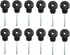 12pcs Electric Fence Insulator Screw-in Insulator Black Self-Tapping Fence Ring Post Wood Post Insulator...