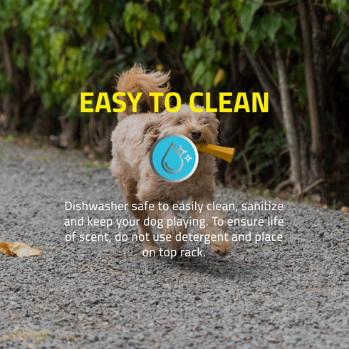 Playology Squeaky Chew Stick Dog Toy for Large Dog Breeds (35lbs and Up) - Engaging All-Natural Cheddar Chesse Scented Dog Chew Toy for Moderate C...