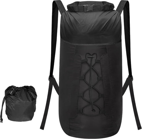 Desoto 20L Waterproof Lightweight Packable Daypacks, Hiking Small Backpack, PU5000mm for Travel Outdoor, Foldable Dry Bags for Adult Males and Fem...