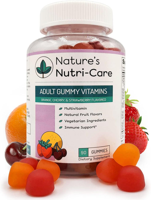 Nature's Nutri-Care Gummy Vitamins - Multivitamins for Women, Mens Multivitamin Gummies, Chewable Vitamin for Adults, Women’s & Men’s Multi Supple...
