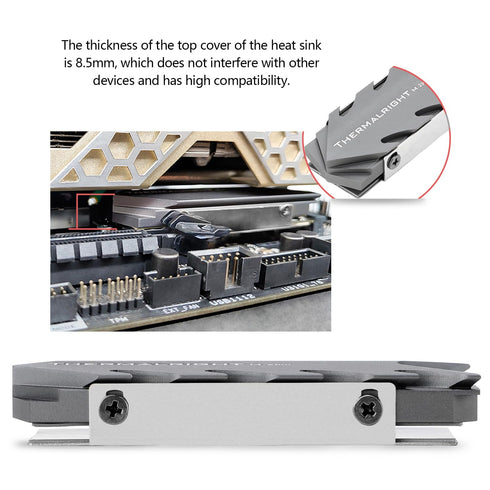 Thermalright M.2 2280 Pro SSD Heatsink, 8mm Heatpipe, High Performance Double Side Thermal pad,2280 ssd Cooler...