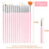 15pcs Nail Paint Brushes Set, Nail Art Brushes for Gel Polish with Rhinestone Picker, Nail Detailing Brush Makeup Brushes Set for Cleaning Fingern...