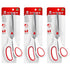 SINGER 00445 8-1/2-Inch, 3-Pack Fabric Scissors with Comfort Grip, Red & White, 3 Count...