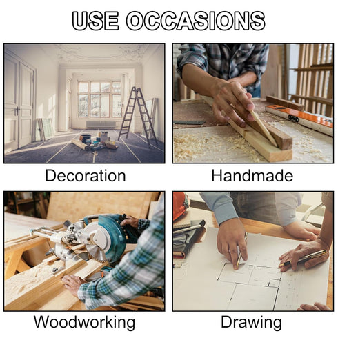 12" Combination Square Stainless steel Adjustable Sliding Ruler & Protractor Level Measure Measuring Set 4-Piece Carpentry Tools Carpenter Square,...