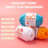 Easy Peasy Crochet Yarn for Beginners, Beginner Yarn for Crocheting, 3 Pack×1.8oz Amigurumi Crochet Yarn with Easy-to-See Stitches and No Split, T...