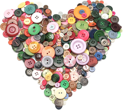 about 330 resin buttons of various specifications, handmade buttons, sewing DIY handicraft buttons, hand-painted decorative buttons Multicolor Ser...