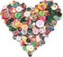 about 330 resin buttons of various specifications, handmade buttons, sewing DIY handicraft buttons, hand-painted decorative buttons Multicolor Ser...