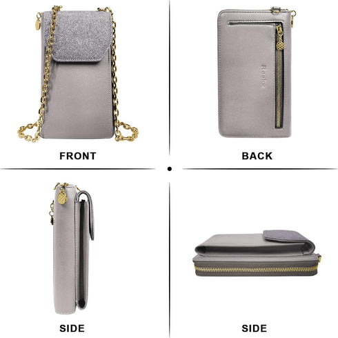 Crossbody Shoulder Bag for Women, RFID Cellphone Bags Card Holder Wallet Purse and Handbags...