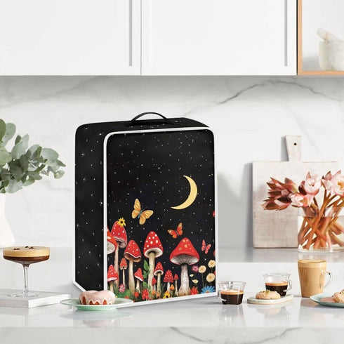Moon Mushroom Coffee Maker Cover Stain Resistant Washable Covers with Handle Coffee Maker Toaster Machine Protection Cover Kitchen Accessories Pro...
