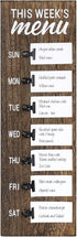 Dahey Menu Board for Kitchen Weekly Meal Planner Rustic Wood Board with Clips, Farmhouse Signs Wall Decor, Magnetic Chalkboard Display Fridge Deco...