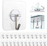 Adhesive Hooks Removable Wall Hooks 13 LB Ceiling Hook Transparent Seamless Waterproof and Oil Proof for Cabinet Kitchen Bathroom Ceiling Office W...