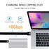 CERRXIAN 10Gbps Short USB Type C Cable,5inch USB A 3.0 Male to USB C 3.1 Male Cable,USB C 3.1 3A Fast Charging FPC Flat Cable Compatible with Powe...