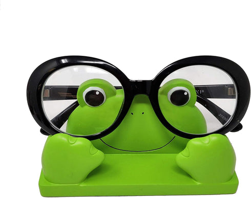 Fun Frog Eyeglass Holder Stand for Kids Women - Securely Hold Kids Eyeglasses, Adult Reading Glasses like Bedside Nightstand Organizer, Cute Desk ...