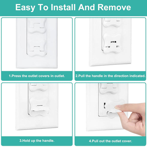 Outlet Covers Babepai 38-Pack White Baby Proof Electrical Protector Safety Improved Baby Safety Plug Covers...
