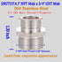 1'' NPT Male to 3/4'' GHT Male Connector?Lead-free,304 Stainless Steel Garden Hose Adapter,GHT to NPT Adapter Fitting,Garden Hose to Pipe Fittings...