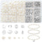 1000Pcs Pearl Beads for Bracelets Making, Pearl Beads for Jewelry Making for Adults, Silver Bracelet Beads DIY Kit, Silver Spacer Beads for Bracel...